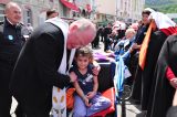 2011 Lourdes Pilgrimage - Archbishop Dolan with Malades (119/267)